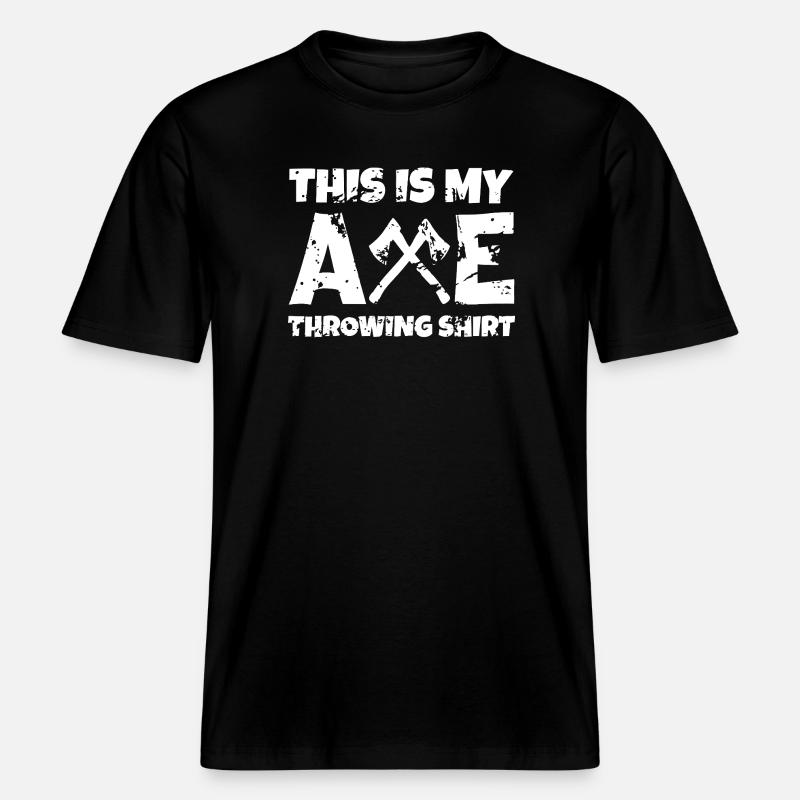 Axe Throwing Pride Tee - RELAXED FIT Unisex Organic T-Shirt - black