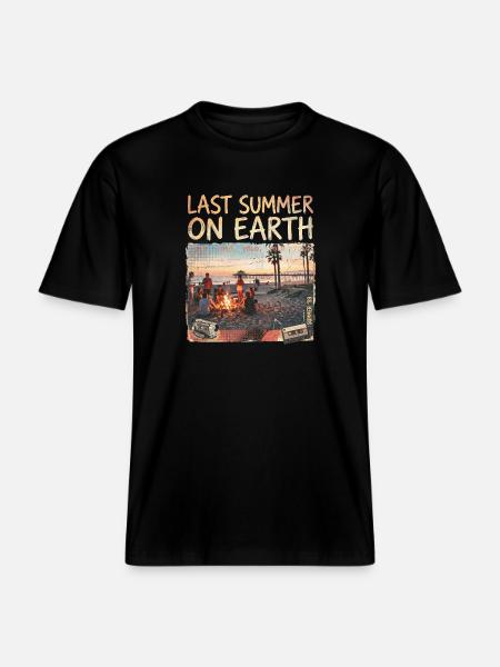 Last Summer On Earth - RELAXED FIT Unisex Organic T-Shirt - black