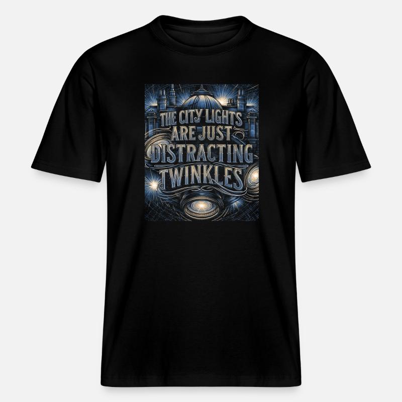 Don d’astrologie de la constellation céleste -  T-shirt unisexe RELAXED FIT en coton bio - noir