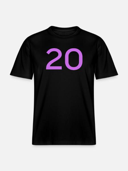 20 - T-shirt unisexe RELAXED FIT en coton bio - noir