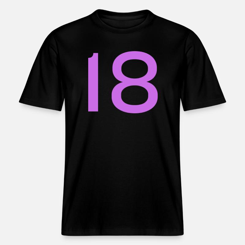 18 -  T-shirt unisexe RELAXED FIT en coton bio - noir