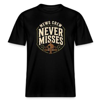 Falknerei Falkner Greifvogel Raubvogelführer -  RELAXED FIT Unisex Organic T-Shirt - Schwarz - Vorne - Alina (178cm) & Michal (187cm)