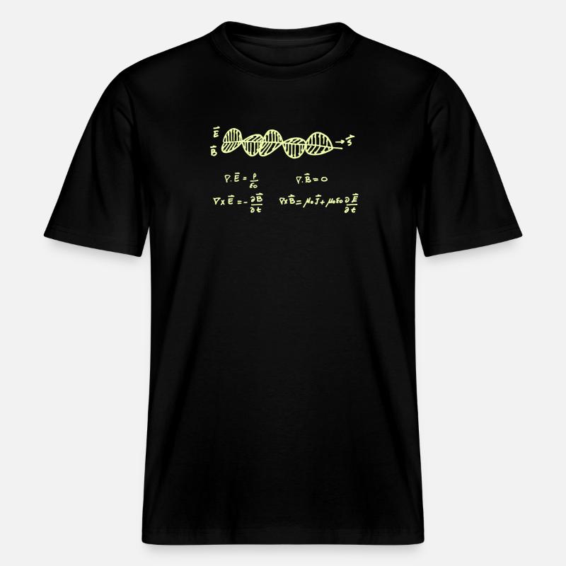 Les équations de Maxwell -  T-shirt unisexe RELAXED FIT en coton bio - noir