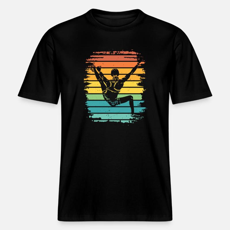 Boulderer Boulder Bouldering -  RELAXED FIT Unisex Organic T-Shirt - black