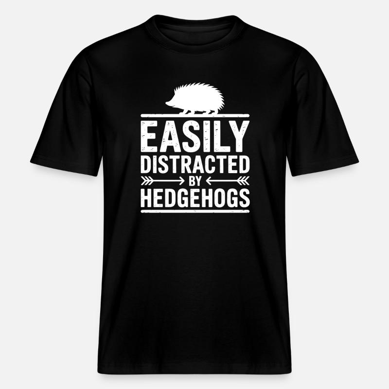 Igel Sprüche Igel Lustiges Igel Geschenk - RELAXED FIT Unisex Organic T-Shirt - Schwarz