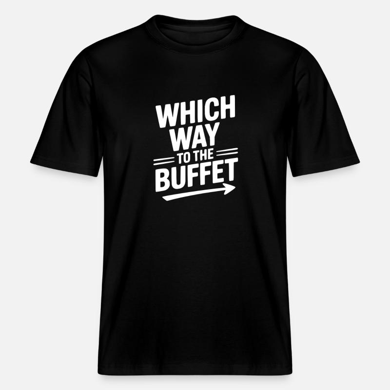 Où se trouve le buffet - T-shirt unisexe RELAXED FIT en coton bio - noir