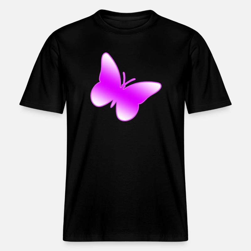 Papillon - T-shirt unisexe RELAXED FIT en coton bio - noir