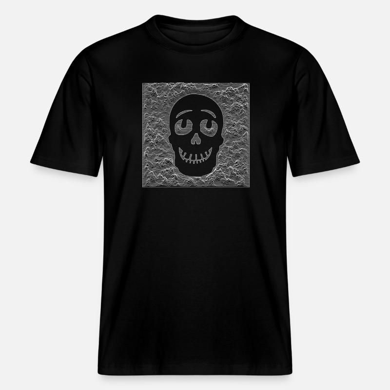 Blanc crâne - T-shirt unisexe RELAXED FIT en coton bio - noir