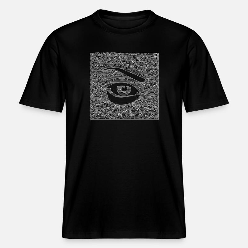 L’Œil - Blanc -  T-shirt unisexe RELAXED FIT en coton bio - noir