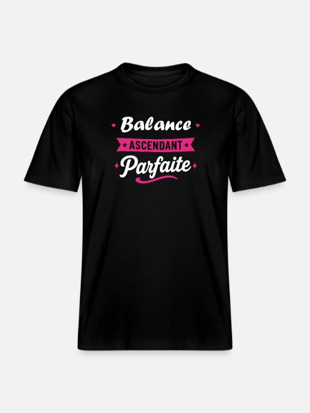 Balance Ascendant Parfaite - T-shirt unisexe RELAXED FIT en coton bio - noir
