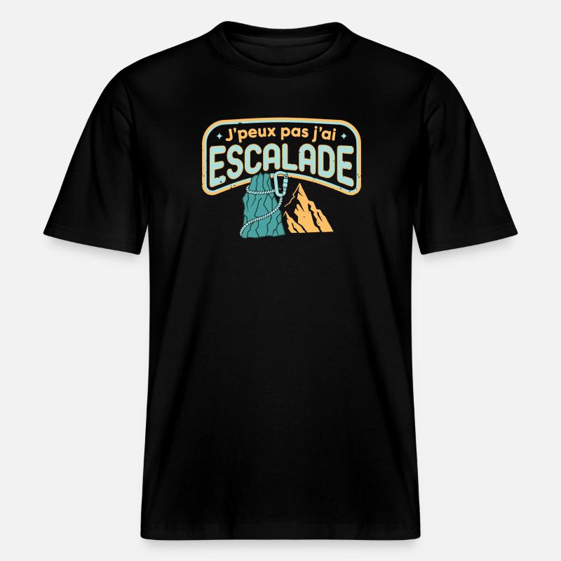 J'peux pas j'ai Escalade - T-shirt unisexe RELAXED FIT en coton bio - noir