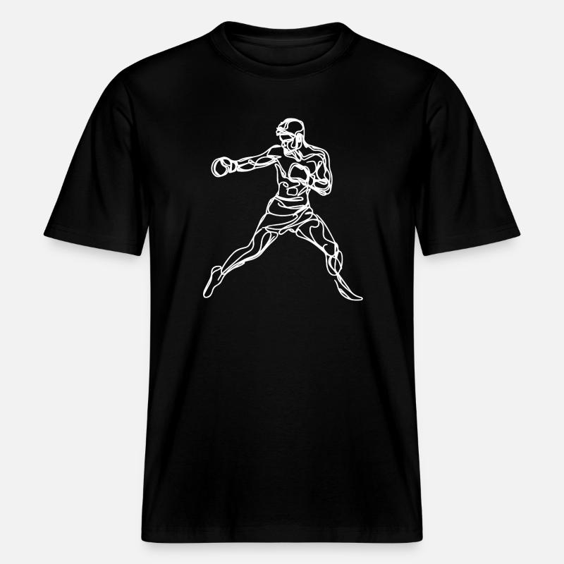 Graphismes Boxer -  T-shirt unisexe RELAXED FIT en coton bio - noir
