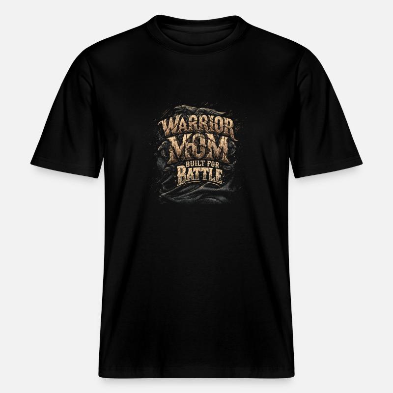 Krieger-Mutter - RELAXED FIT Unisex Organic T-Shirt - Schwarz