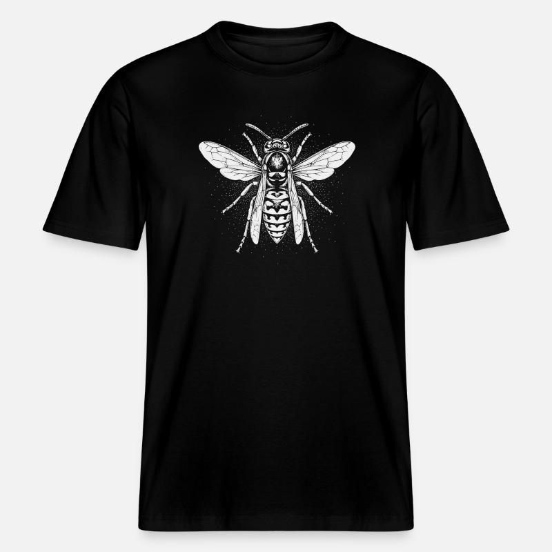 Silhouette d’insecte guêpe -  T-shirt unisexe RELAXED FIT en coton bio - noir