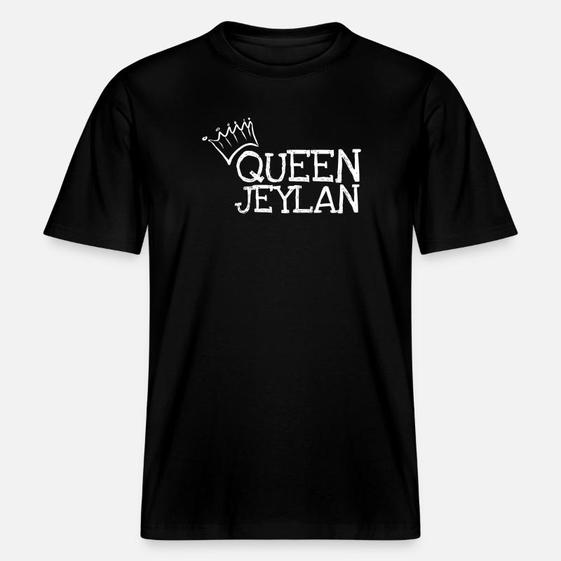 Influenceuse Jeylan - T-shirt unisexe RELAXED FIT en coton bio - noir