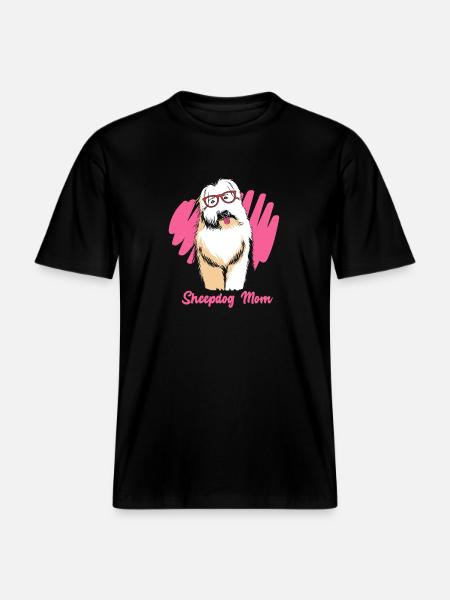 Maman Berger Anglais Maman - T-shirt unisexe RELAXED FIT en coton bio - noir