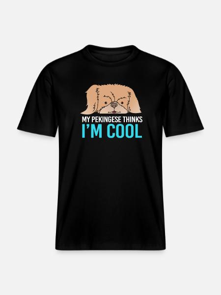 Pekingese Peningese -  RELAXED FIT Unisex Organic T-Shirt - black