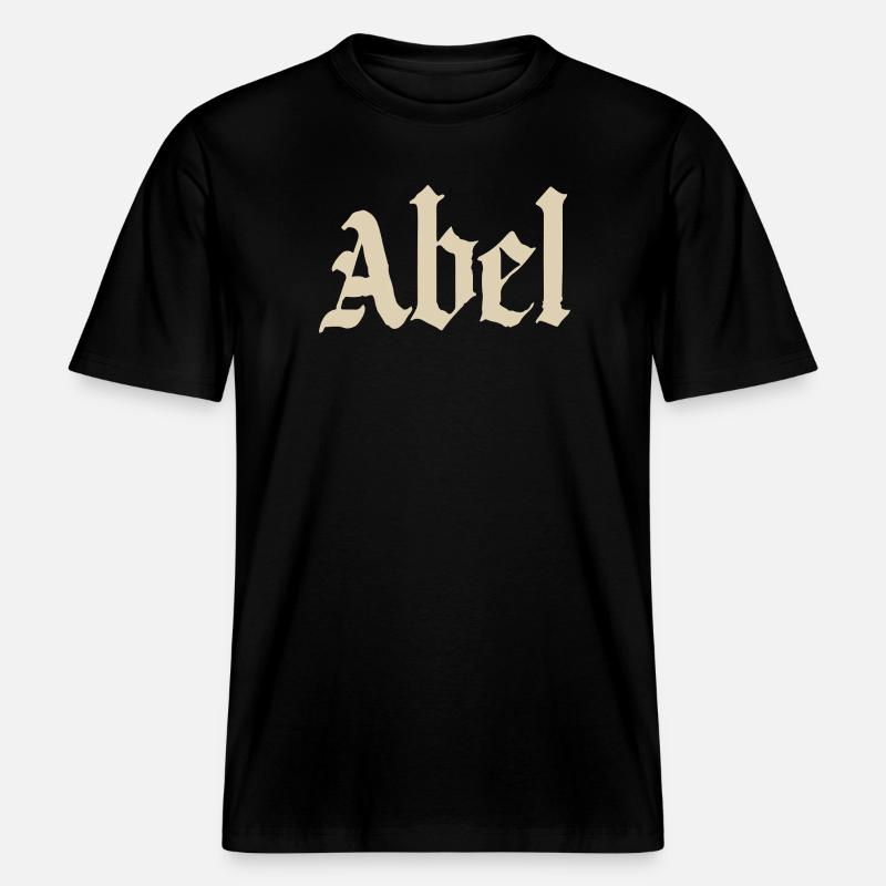 Abel Gothic Script - RELAXED FIT Unisex Organic T-Shirt - Schwarz