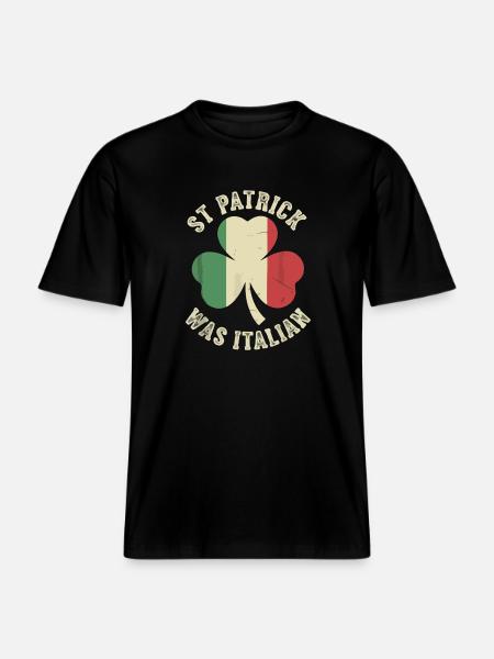 St Patrick Italien Kleeblatt - RELAXED FIT Unisex Organic T-Shirt - Schwarz
