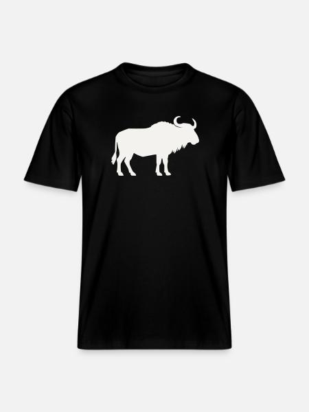 Wild Bison Silhouette -  RELAXED FIT Unisex Organic T-Shirt - black