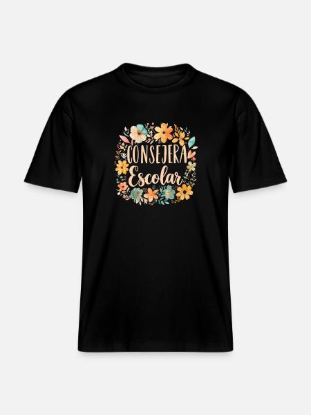 Consejera Escolar Blütenkranz - RELAXED FIT Unisex Organic T-Shirt - Schwarz