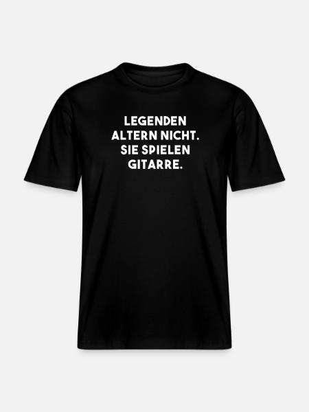 Gitarre Legende - RELAXED FIT Unisex Organic T-Shirt - Schwarz