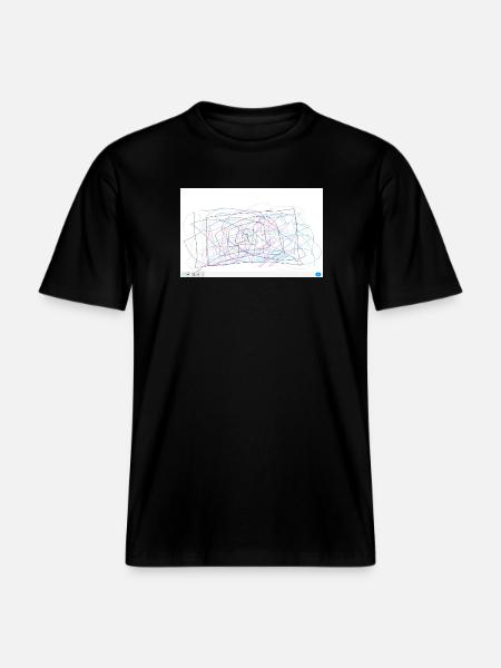Abstract Paint Swirl Sketch - RELAXED FIT Unisex Organic T-Shirt - black