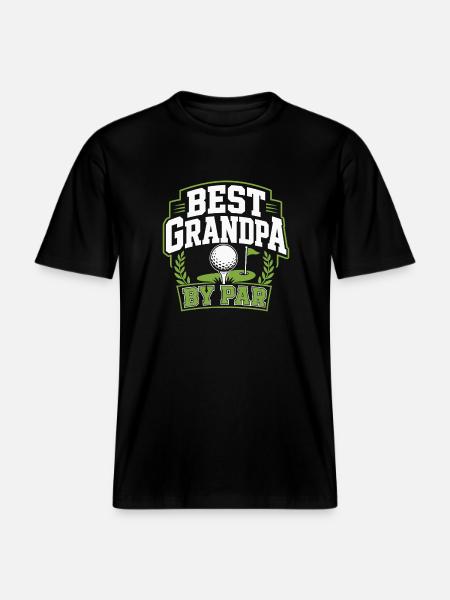 Bester Opa nach Par-Golf-Zitat - RELAXED FIT Unisex Organic T-Shirt - Schwarz