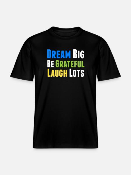 Positive Thinking Inspirational Motivational -  RELAXED FIT Unisex Organic T-Shirt - black