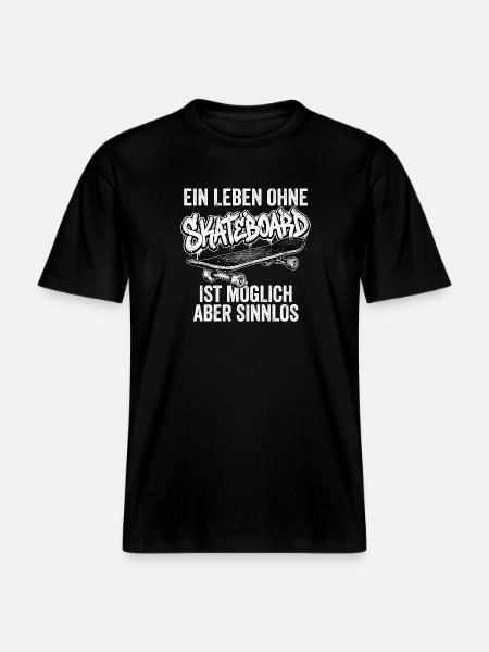 Skateboarding Skateboard - RELAXED FIT Unisex Organic T-Shirt - Schwarz