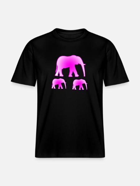 Elefanten -  RELAXED FIT Unisex Organic T-Shirt - Schwarz