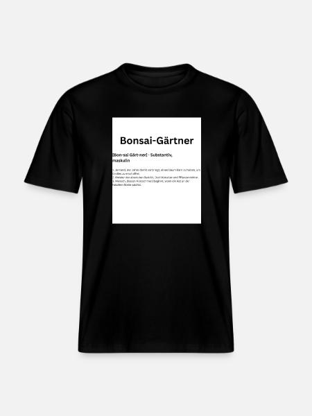 Bonsai Gärtner: Miniaturwald -  RELAXED FIT Unisex Organic T-Shirt - Schwarz