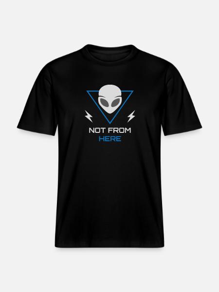 Alien UFO Sci-Fi Outsider - RELAXED FIT Unisex Organic T-Shirt - Schwarz