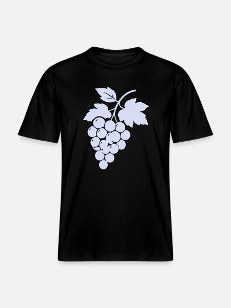 Trauben-Silhouette im Flieder - RELAXED FIT Unisex Organic T-Shirt - Schwarz
