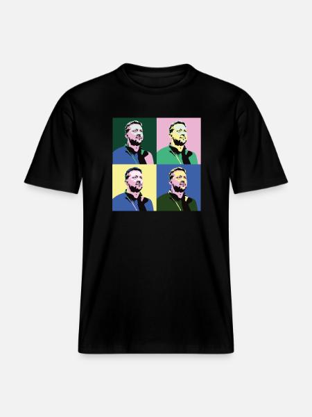 Zelensky Pop-Art - RELAXED FIT Unisex Organic T-Shirt - black