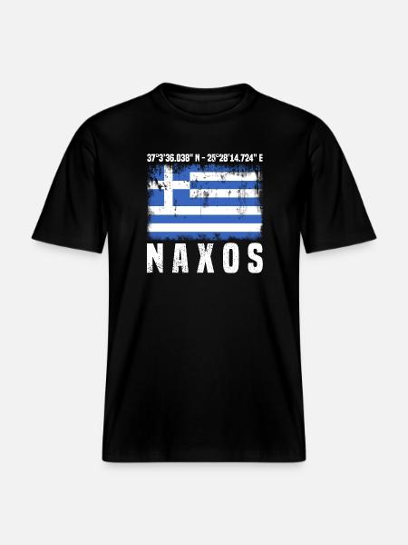 Naxos Coordinates - RELAXED FIT Unisex Organic T-Shirt - black