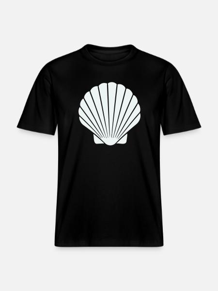 Geometric Shell Art -  RELAXED FIT Unisex Organic T-Shirt - black