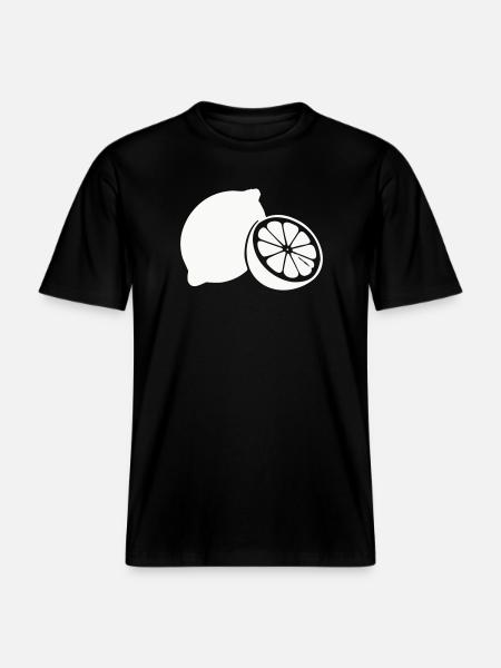 Citrus Silhouette Lemons - RELAXED FIT Unisex Organic T-Shirt - black
