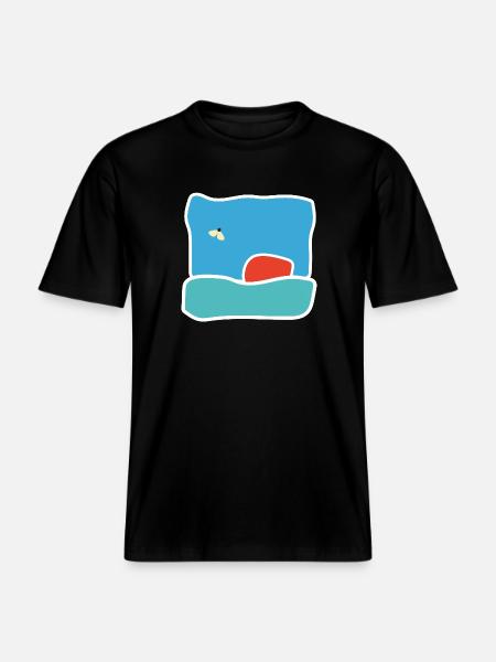 Midge in flight – flying insect - RELAXED FIT Unisex Organic T-Shirt - black