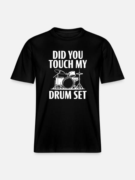 As-tu touché à ma batterie -  T-shirt unisexe RELAXED FIT en coton bio - noir