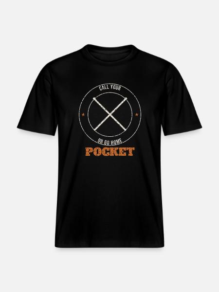 Call Your Pocket Badge - RELAXED FIT Unisex Organic T-Shirt - black