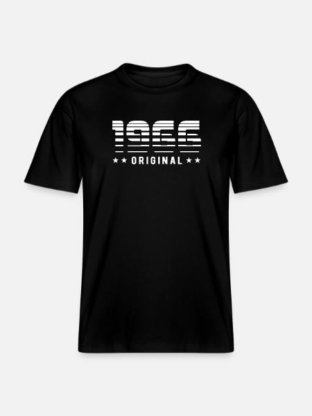 1966 Design rétro original | Anniversaire - T-shirt unisexe RELAXED FIT en coton bio - noir