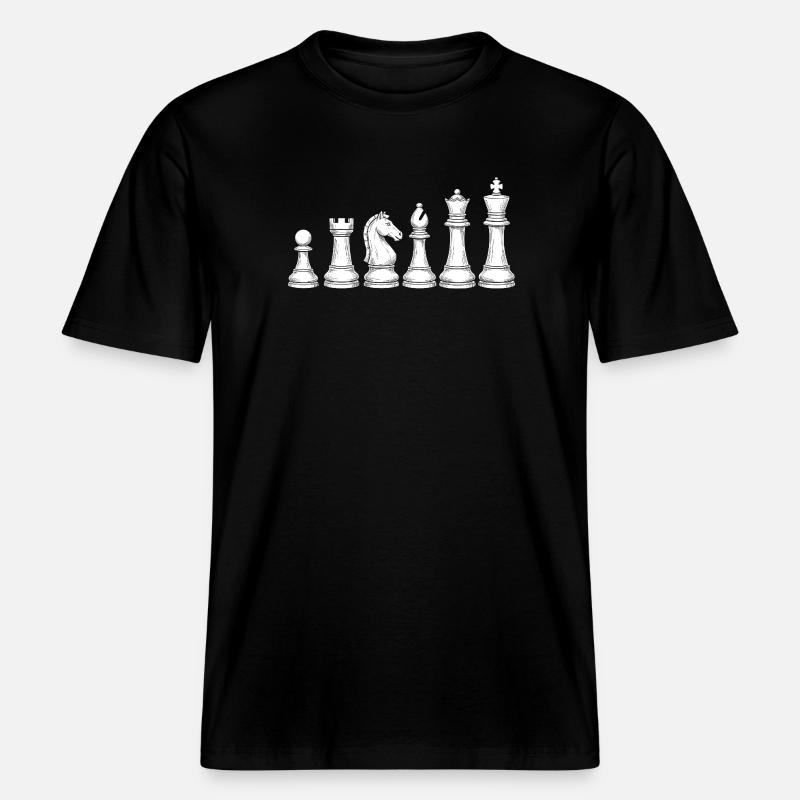 Cavalier d’échecs ornemental – Conception -  T-shirt unisexe RELAXED FIT en coton bio - noir