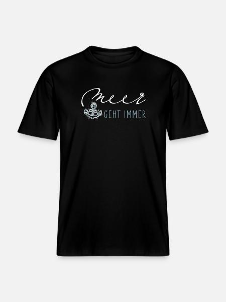 Sea always goes - RELAXED FIT Unisex Organic T-Shirt - black