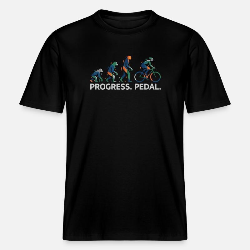 Progress Pedal Evolution -  RELAXED FIT Unisex Organic T-Shirt - black