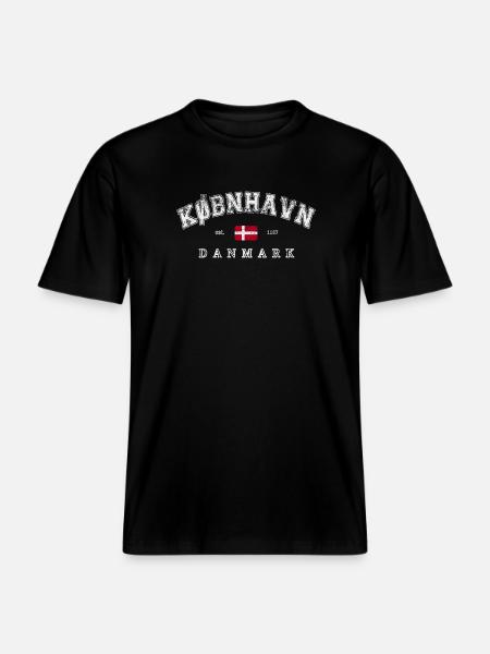 Copenhagen Denmark - RELAXED FIT Unisex Organic T-Shirt - black