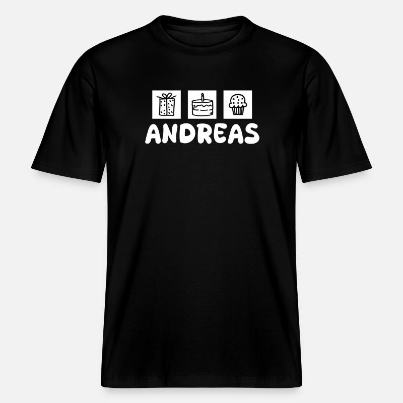 Andreas as a gift -  RELAXED FIT Unisex Organic T-Shirt - black