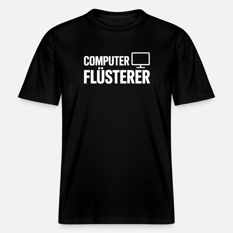 Computer Whisperer – Conception d’icônes de moniteur -  T-shirt unisexe RELAXED FIT en coton bio - noir
