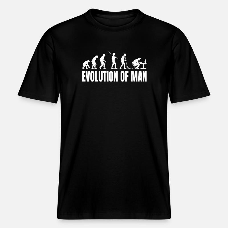 Evolution of Programmer IT Computer Coder - RELAXED FIT Unisex Organic T-Shirt - black