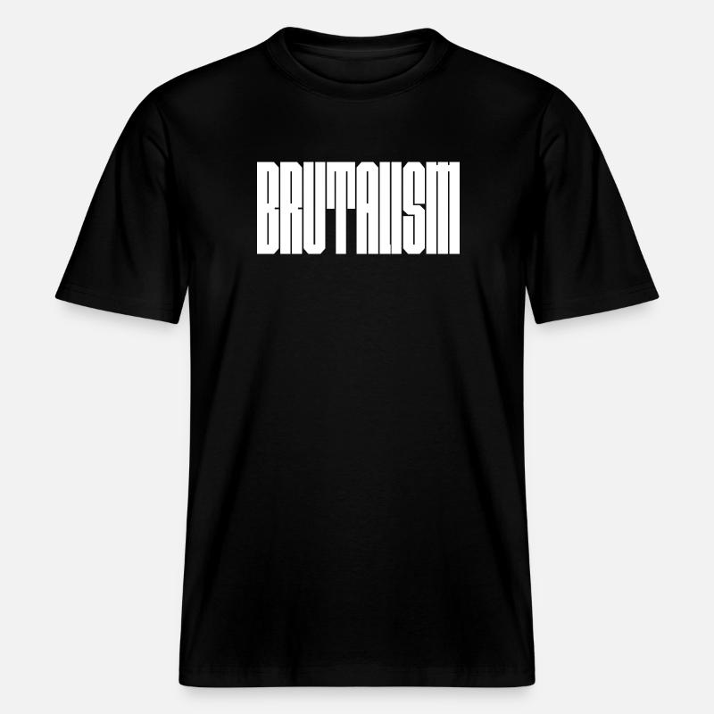 Conception audacieuse du logo Brutalism -  T-shirt unisexe RELAXED FIT en coton bio - noir